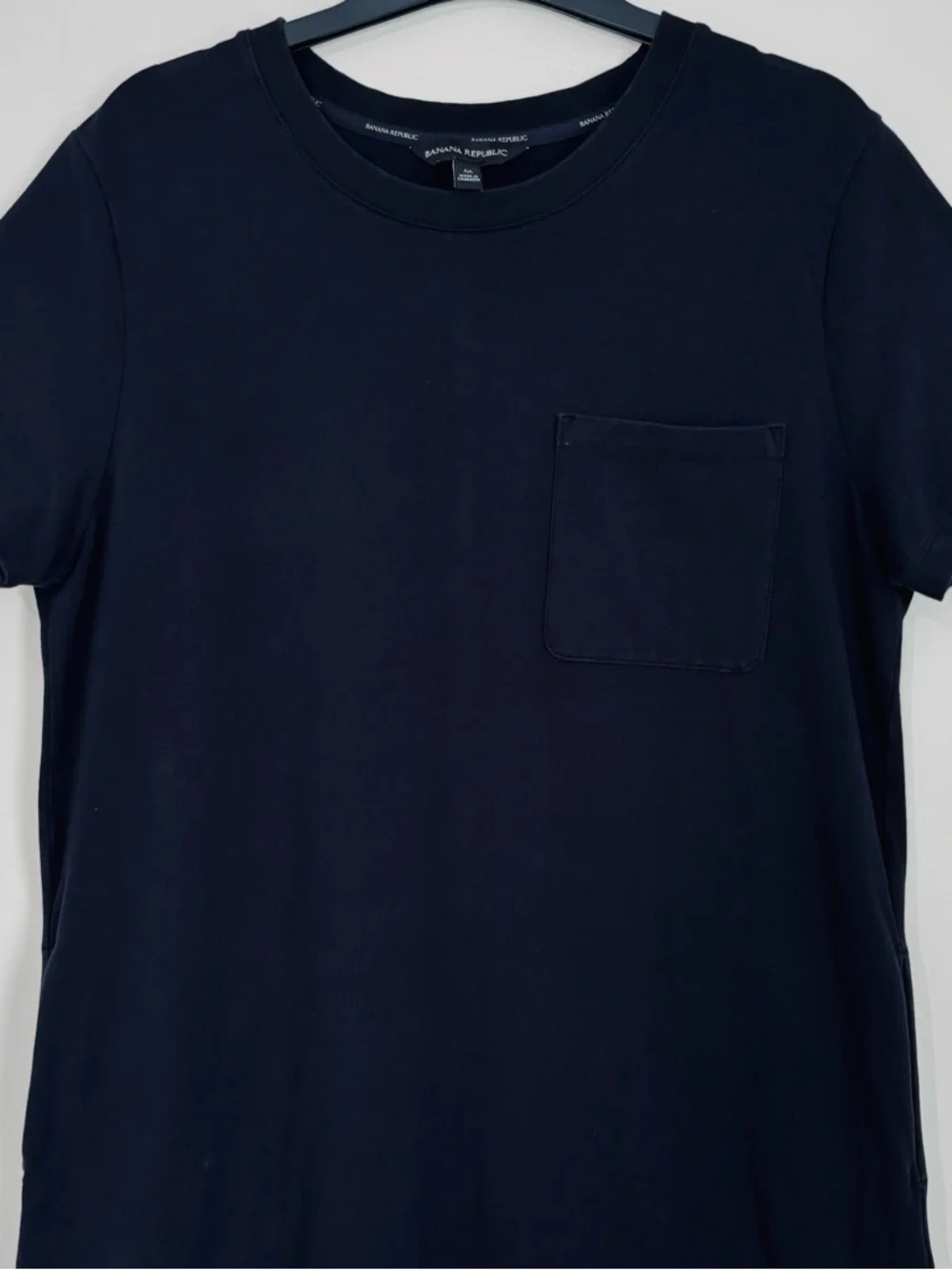 Banana Republic slouchy office black short sleeve pullover T-shirt dress Women M - Picture 9 of 16